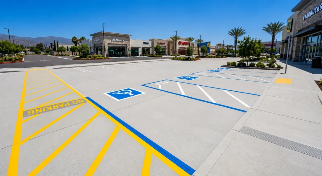ADA concrete ramp in Hesperia
